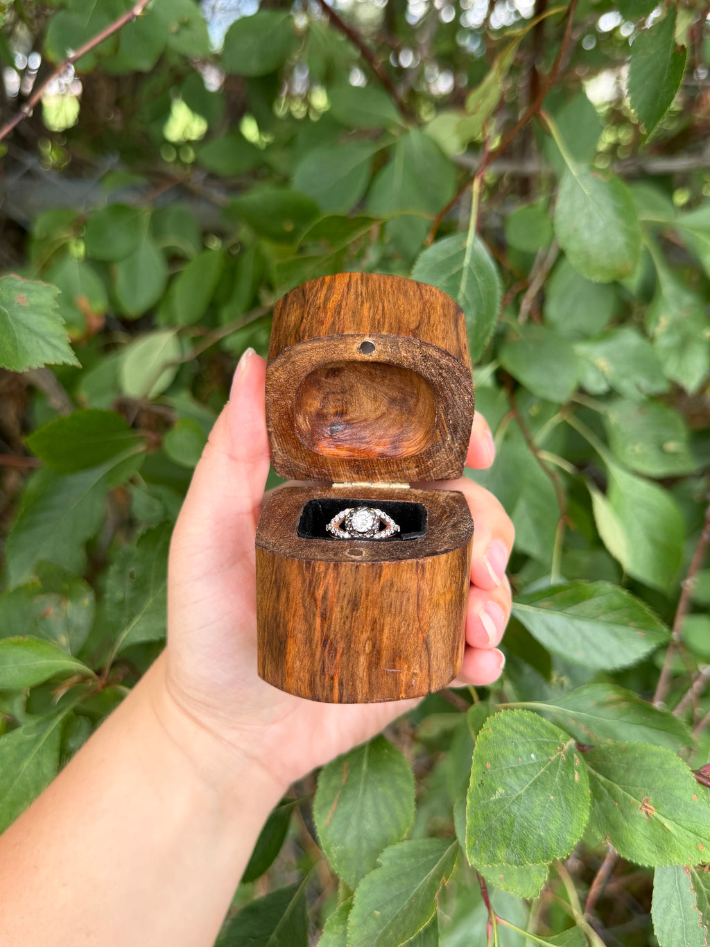 Engagement Ring Box | Real Wood | Handcrafted | One-of-a-Kind |Heirloom
