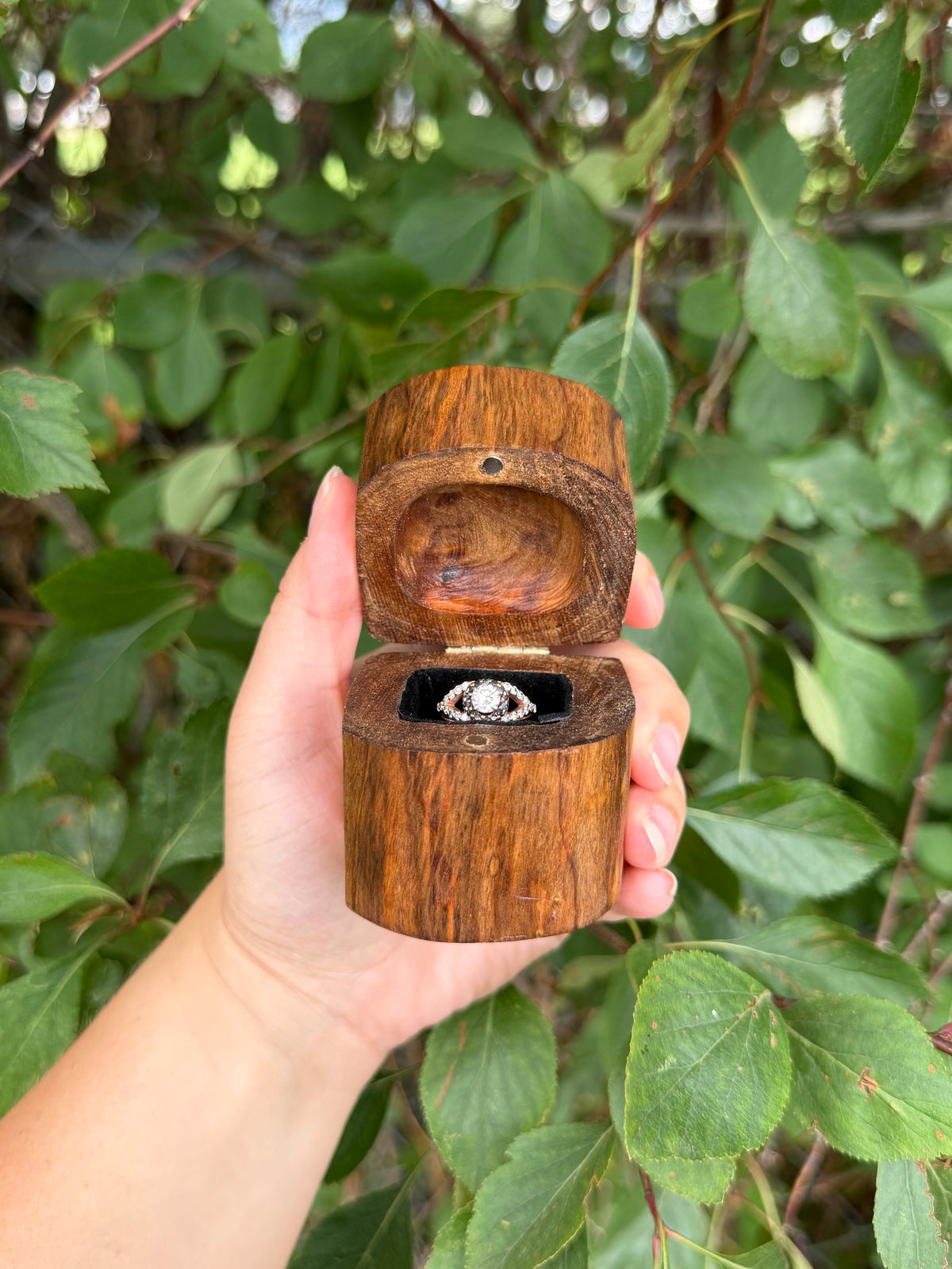 Engagement Ring Box | Real Wood | Handcrafted | One-of-a-Kind |Heirloom