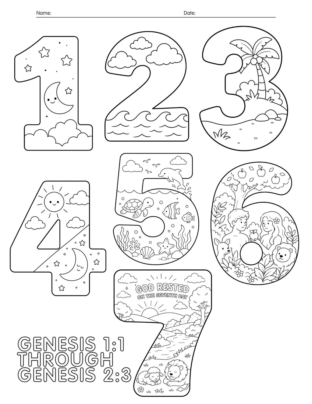 Kingdom Come Kids Coloring Pages | Coloring Book | Printables | Kids Activity Book | 15 Pages