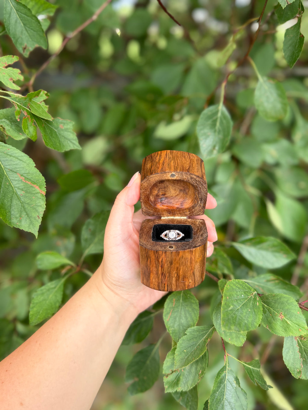 Engagement Ring Box | Real Wood | Handcrafted | One-of-a-Kind |Heirloom