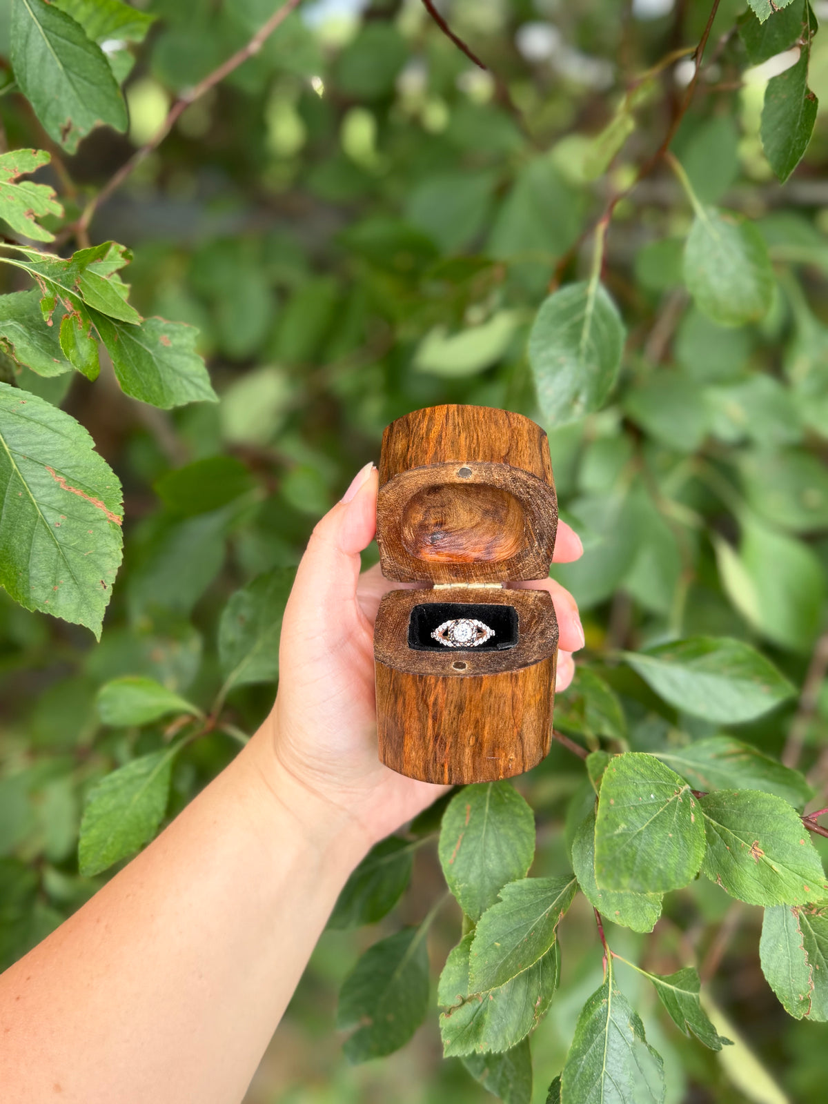 Engagement Ring Box | Real Wood | Handcrafted | One-of-a-Kind |Heirloom