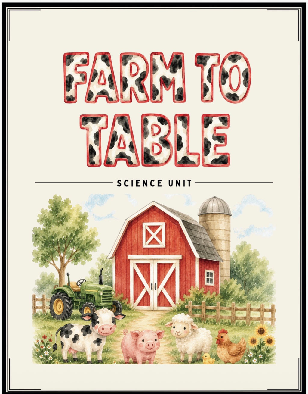 Farm To Table Science Unit