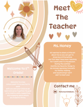 Teacher Template Bundle | Back to school Bundle | About Me Teacher Printable | Fillable Forms